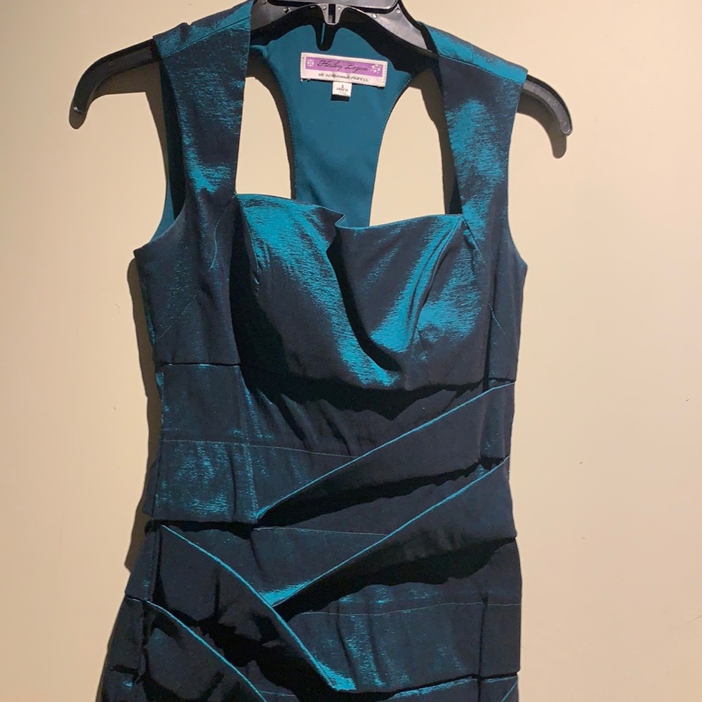 Halley Logan by Adrianna Papell Green Mini Dress size small